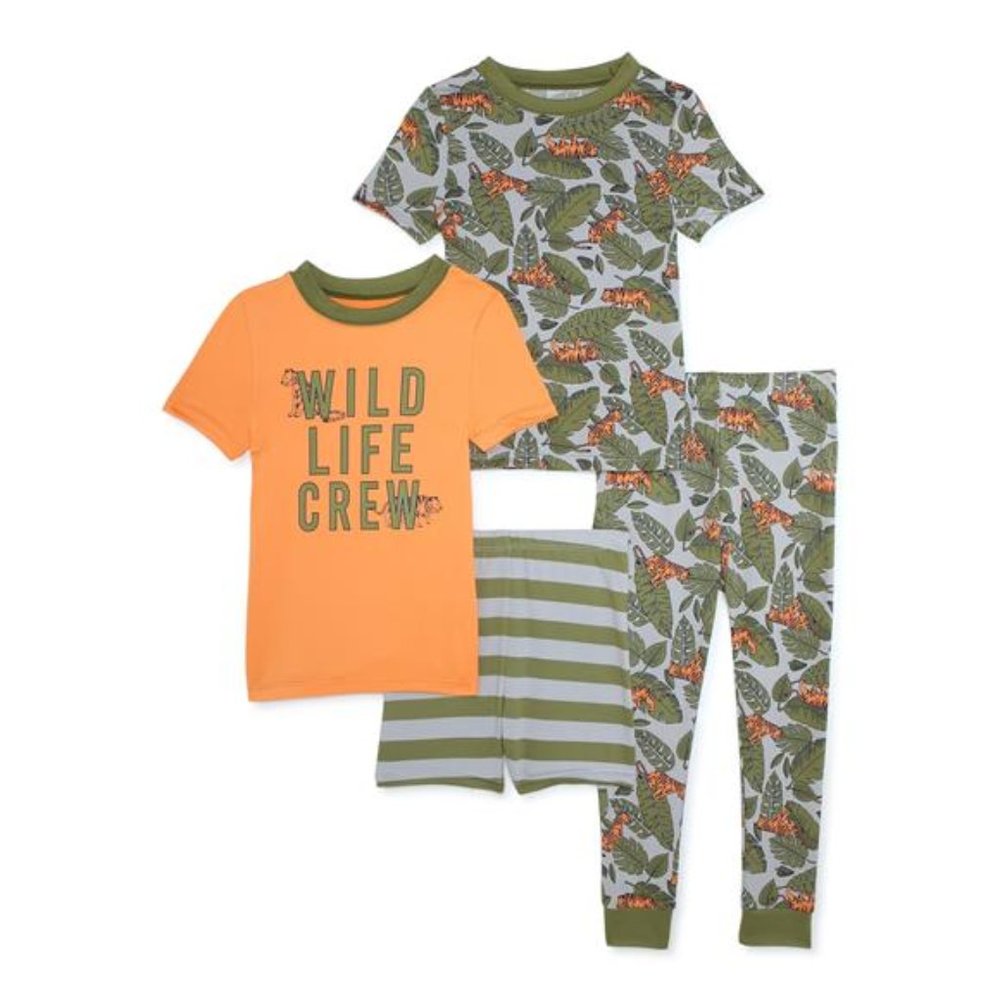 Baby and Toddler Boy Pajama Sleepwear Set, 4-Piece, Sizes, 18 Month